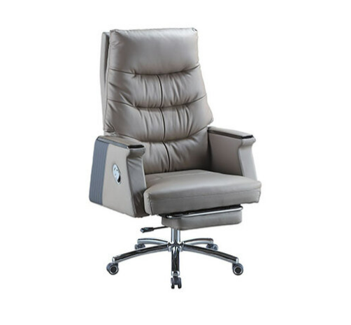 C469-4 H10辦公椅灰皮 可後仰 調高