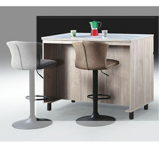 C475-5 喬伊鐵腳吧台桌 含岩板