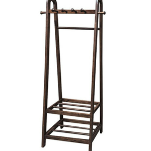 C494-8 9155雙層衣帽架 胡桃