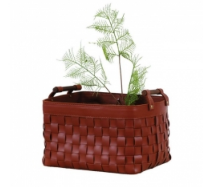 C494-13 05提籃 深駝色 藝品裝飾/不含花草