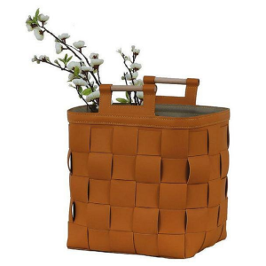 C494-16 6286把手收納籃(黃)藝品裝飾/不含花草