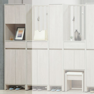 C498-9 依夏淺白2*6.5尺中空高鞋櫃