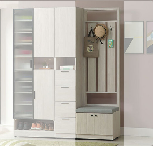 C499-4 貝諾可2*7尺屏風穿鞋椅