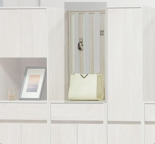 C489-10 依夏淺白低屏風