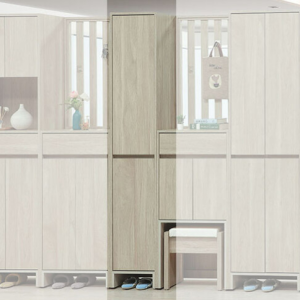 C498-4 依夏淺橡1.3尺高鞋櫃 ⊙附活動隔板七片