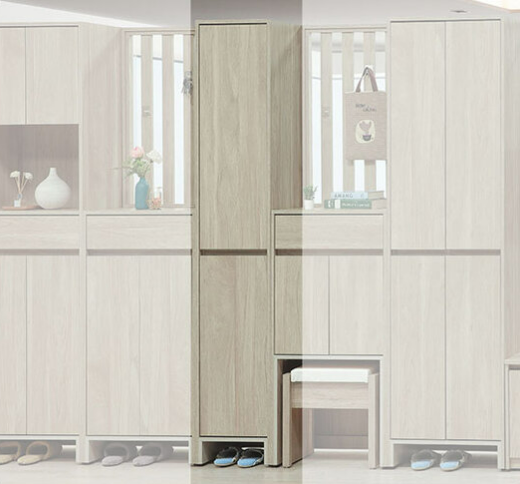 C498-4 依夏淺橡1.3尺高鞋櫃 ⊙附活動隔板七片