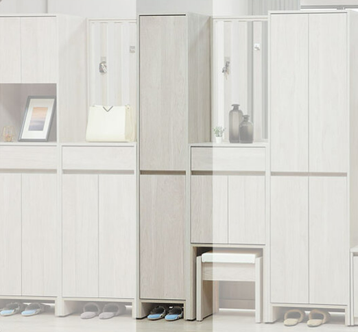 C498-12 依夏淺白1.3尺高鞋櫃 ⊙附活動隔板七片