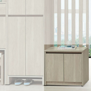 C498-8 依夏淺橡2尺坐鞋櫃 ⊙附活動隔板一片