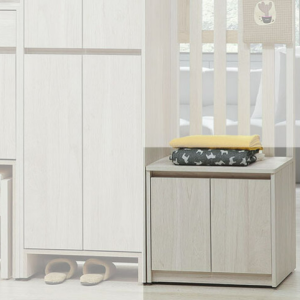 C498-16 依夏淺白2尺坐鞋櫃 ⊙附活動隔板一片