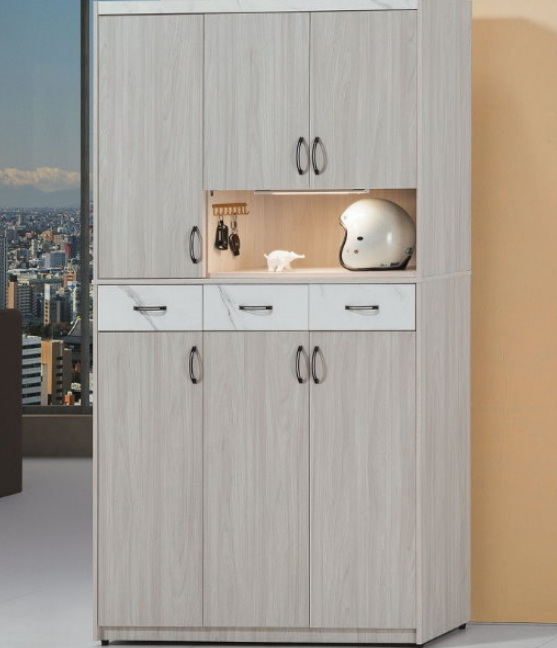 C505-1 夏雪4*7尺三抽隔間鞋櫃