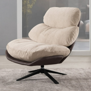 A1392-1 倫納德旋轉休閒椅 米色 坐高44公分