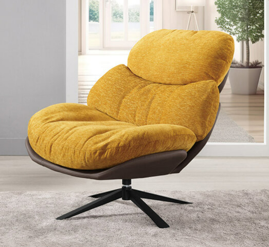 A1392-2 倫納德旋轉休閒椅 土黃色 坐高44公分