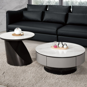 A1400-2 傑夫組合岩板茶几 全組 ⊙桌面9mm岩板、 ⊙抽屜雙邊造型.雙邊使用