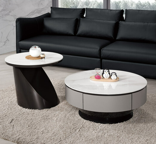 A1400-2 傑夫組合岩板茶几 全組 ⊙桌面9mm岩板、 ⊙抽屜雙邊造型.雙邊使用