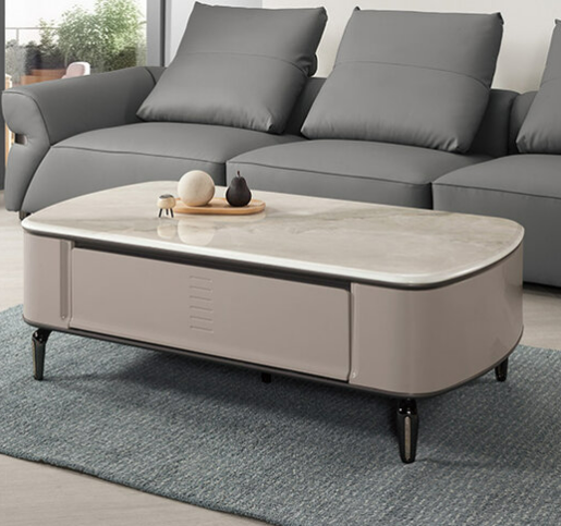 A1411-1 蘇珊娜4.3尺原石大茶几 ⊙雙邊造型.雙邊使用、 ⊙桌面18mm原石