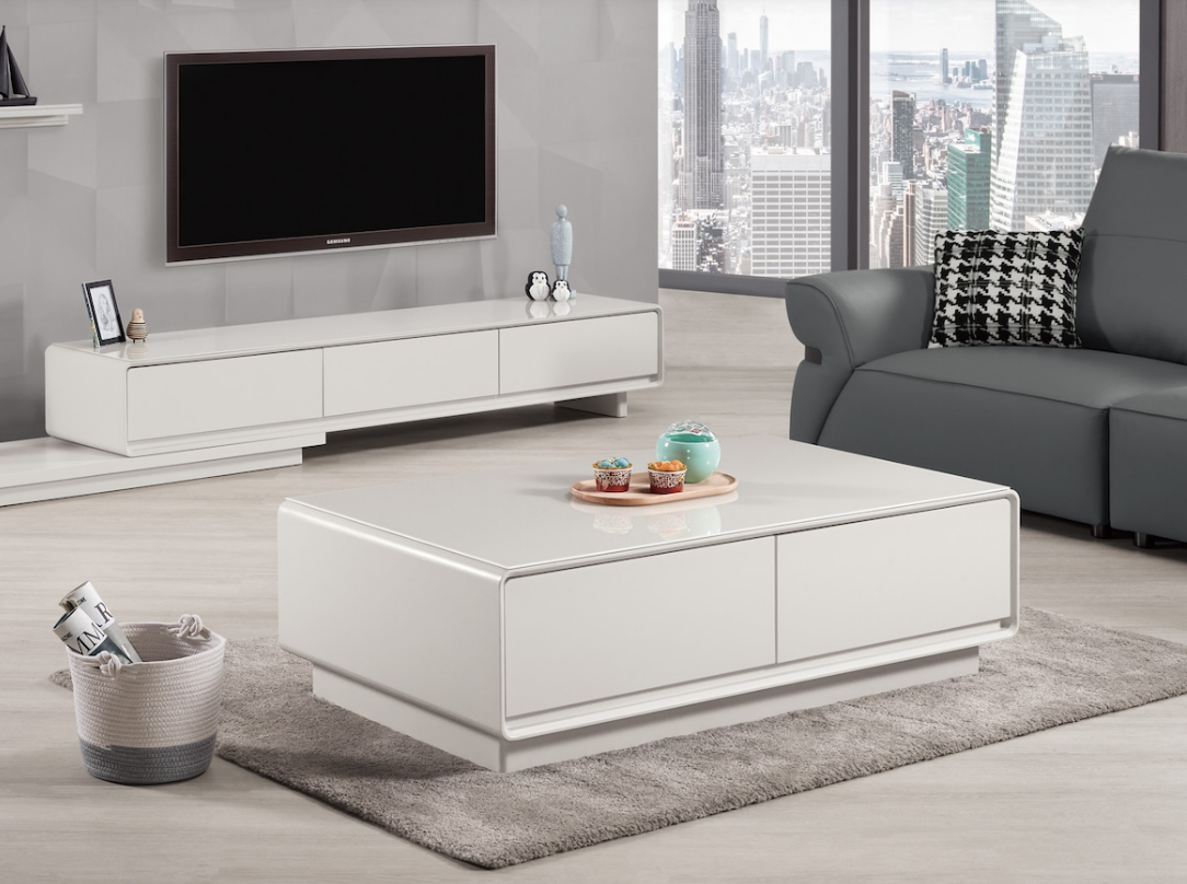 A1414-1 費利佩4.2尺玻璃大茶几 (雙邊造型.雙邊使用) (桌面5mm強化玻璃)