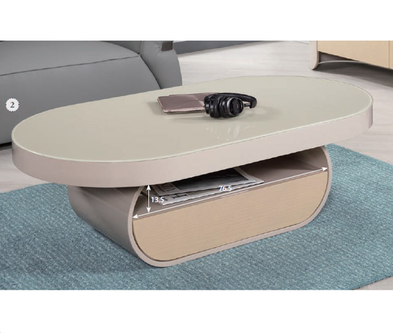 A1413-2 布雷納4.3尺玻璃大茶几 ⊙雙邊造型.單邊使用桌面5mm強化玻璃