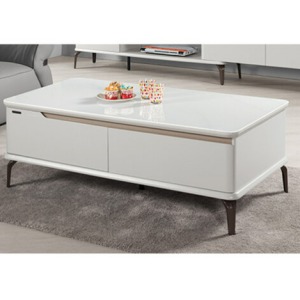 A1414-2 曼西尼4.2尺玻璃大茶几 桌面4mm強化玻璃  ⊙雙邊造型.雙邊使用