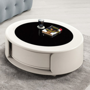 A1415-1一米旋轉大圓几   桌面8mm黑色強化玻璃