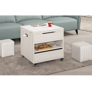 A1426-2 丹尼斯2尺岩板多功能大茶几 ⊙附輔助椅2張、 ⊙油壓升降五金