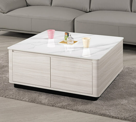 A1428-1 20丹尼斯3尺岩板大方几   ⊙雙邊造型.雙邊使用、 ⊙桌面12mm岩板