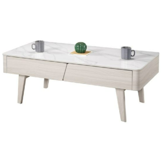 A1428-2 丹尼斯4尺岩板大茶几 ◆雙邊造型，單邊使用 桌面12MM岩板