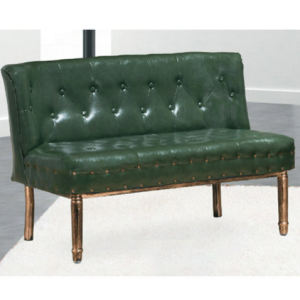 H428-3 06雙人沙發 綠油蠟皮