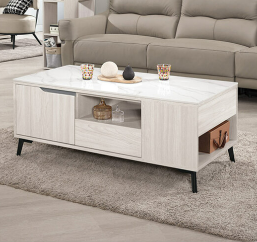 A1430-2 羅恩4尺岩板大茶几 ⊙桌面12mm岩板、 ⊙雙邊造型.雙邊使用