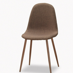 A1874-10妮莉餐椅 棕色布 五金腳   (坐高49公分)