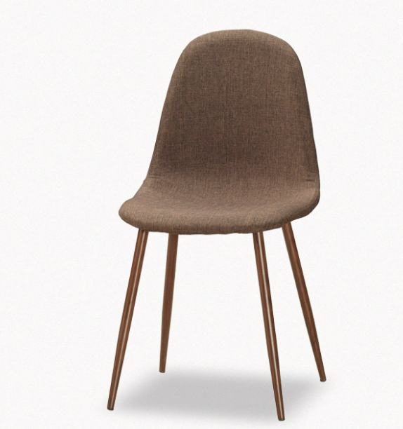 A1874-10妮莉餐椅 棕色布 五金腳   (坐高49公分)