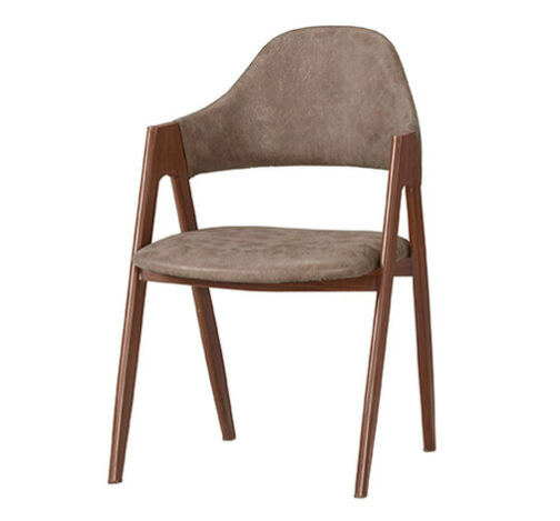 A1874-7 塔利斯餐椅 皮 五金腳 坐高44公分