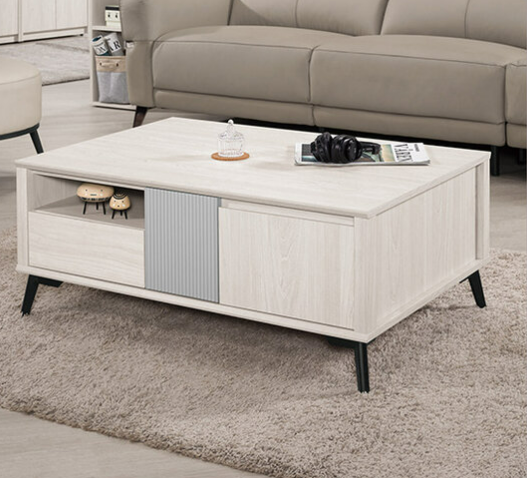 A1431-2 喬倫斯3.3尺大茶几⊙雙邊抽屜.雙邊開門