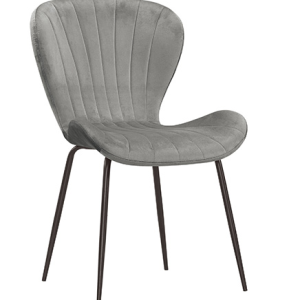 A1876-13 貝妮絲餐椅 灰色布 五金腳 坐高45公分