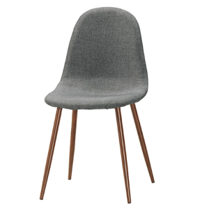 A1874-11 柯亞餐椅 淺灰色布 五金腳 坐高49公分