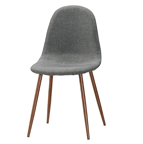 A1874-11 柯亞餐椅 淺灰色布 五金腳 坐高49公分