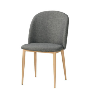 A1872-8 魯爾米餐椅 淺灰色布 五金腳 坐高47公分