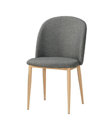 A1872-8 魯爾米餐椅 淺灰色布 五金腳 坐高47公分