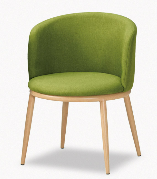 A1872-7 美諾瑪餐椅 綠色布 五金腳 (坐高44公分)