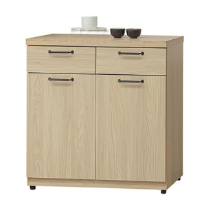 E363-7 2573莉維亞2.7尺餐櫃下座 ⊙門內各附活動隔板一片(可調整)