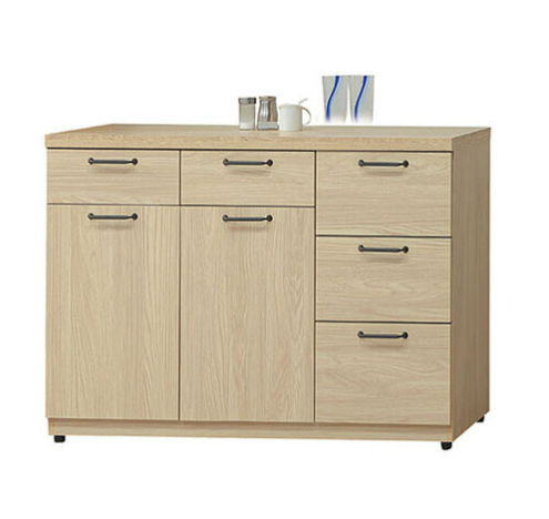 E363-9 2574莉維亞4尺餐櫃下座⊙門內附1片活動隔板(可調整)