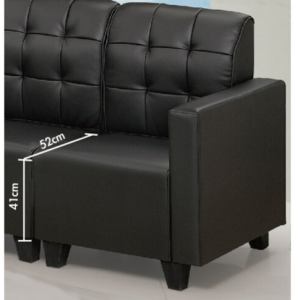 G539-5 2092黑皮單扶手