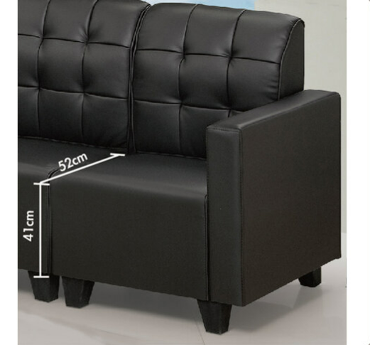 G539-5 2092黑皮單扶手