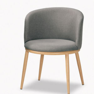 A1872-6 美諾瑪餐椅 灰色布 五金腳 (坐高44公分)