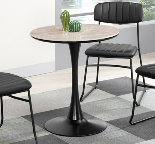 A1831-1 希曼2.3尺岩板休閒圓桌 桌面9mm岩板