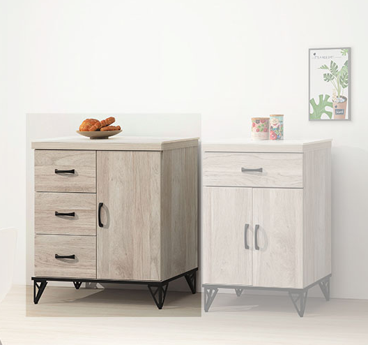 E368-6 白金2.7尺餐櫃岩板石