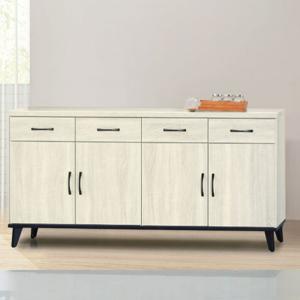 E370-1 鋼刷白5.3尺碗碟櫃 下座 仿石紋 ⊙隔板2片