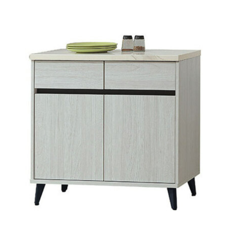 E369-5 2.7尺碗碟櫃 下座 仿石紋 ⊙隔板1片