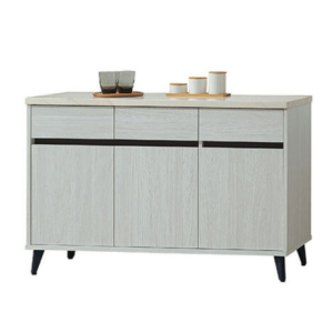 E369-7 4尺碗碟櫃 下座 仿石紋隔板1大片1小片