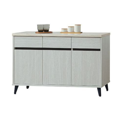 E369-7 4尺碗碟櫃 下座 仿石紋隔板1大片1小片