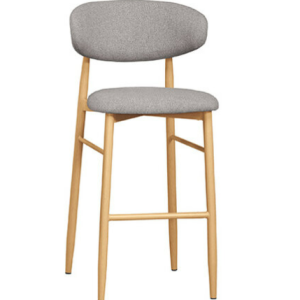 A1883-6 奈德吧椅 高 灰色布 五金腳 坐高75公分